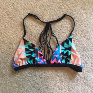 Aztec strappy bikini top